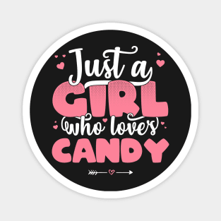 Just A Girl Who Loves Candy - Cute Candy lover gift print Magnet